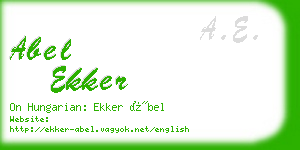 abel ekker business card